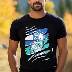 Seattle Seahawks And Seattle Mariners Football Tshirt